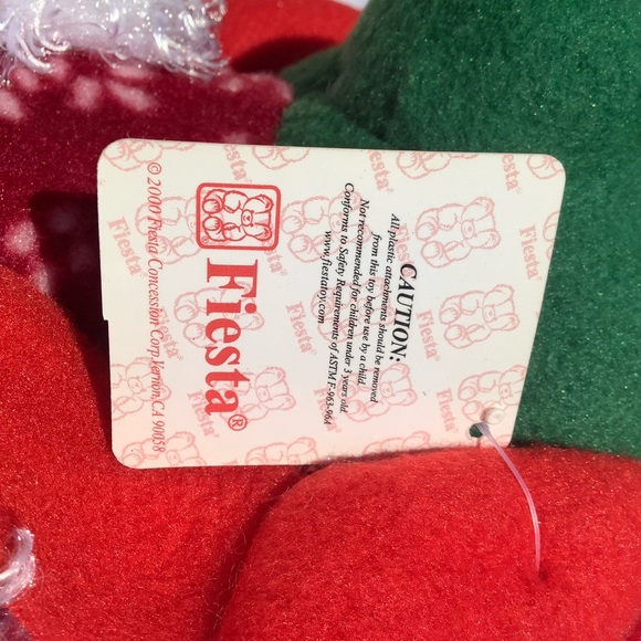 Fiesta Bear Claw Machine Edition Christmas Holiday Teddy Bear Red Green White - Picture 4 of 11